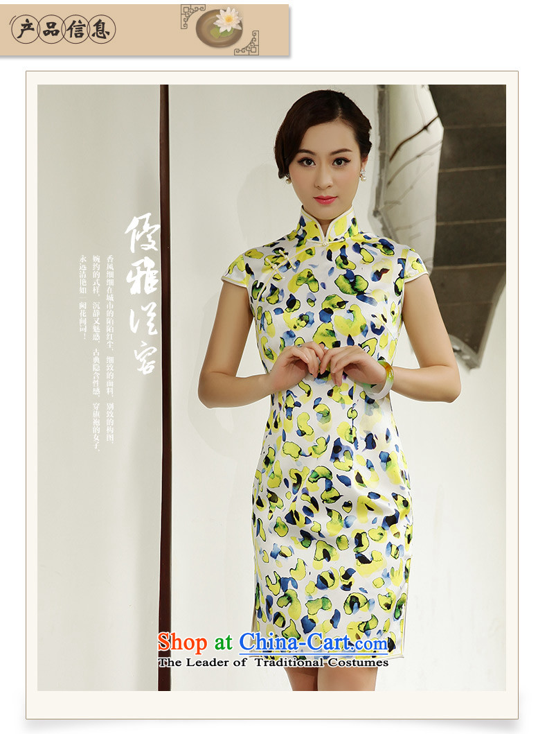 The Wu female red T-shirt qipao Summer 2015 improved skirt silk-women's day-to-day Sau San elegant stamp 39627A004 M picture, prices, brand platters! The elections are supplied in the national character of distribution, so action, buy now enjoy more preferential! As soon as possible.