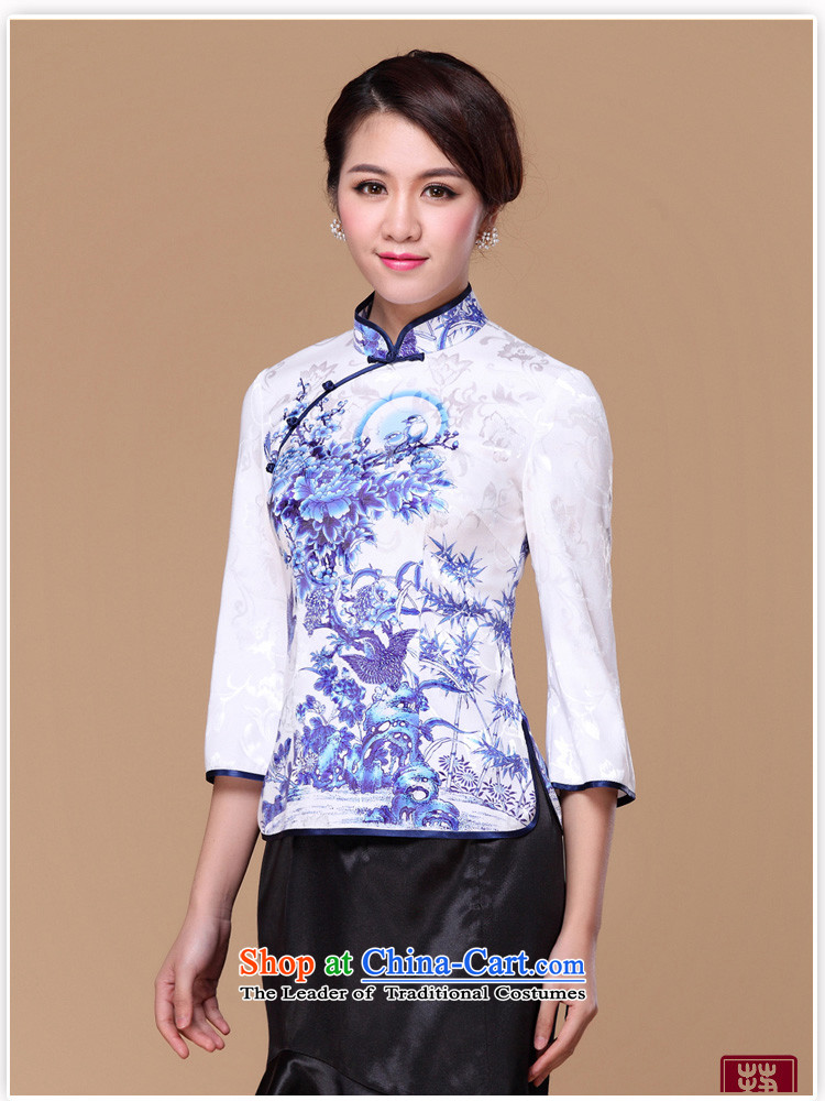 The end of the shallow porcelain retro-tie long-sleeved T-shirt RXB14201-1 Sau San qipao L picture, prices, brand platters! The elections are supplied in the national character of distribution, so action, buy now enjoy more preferential! As soon as possible.