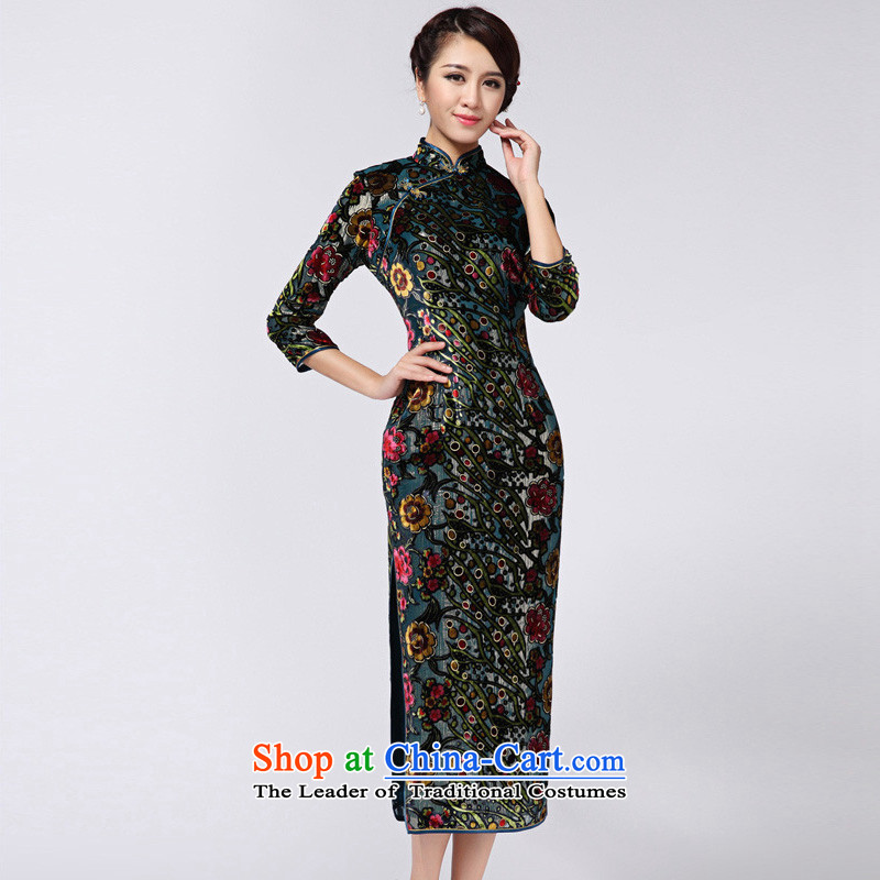 The end of the light of Sau San video thin banquet long wool qipao RXA814 green light at the end of L, , , , shopping on the Internet