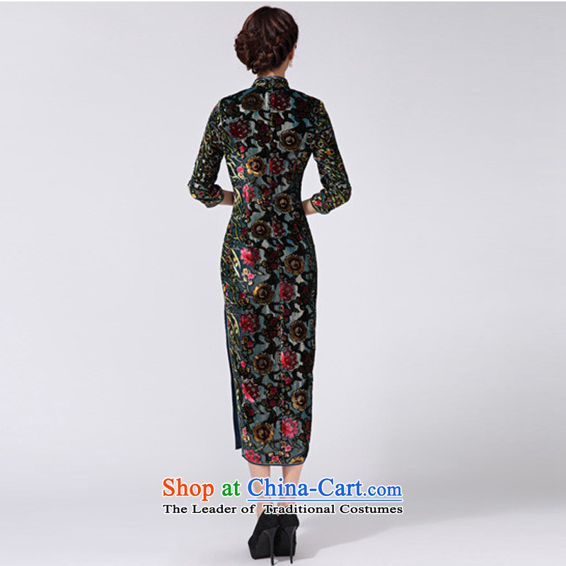 The end of the light of Sau San video thin banquet long wool qipao RXA814 green light at the end of L, , , , shopping on the Internet