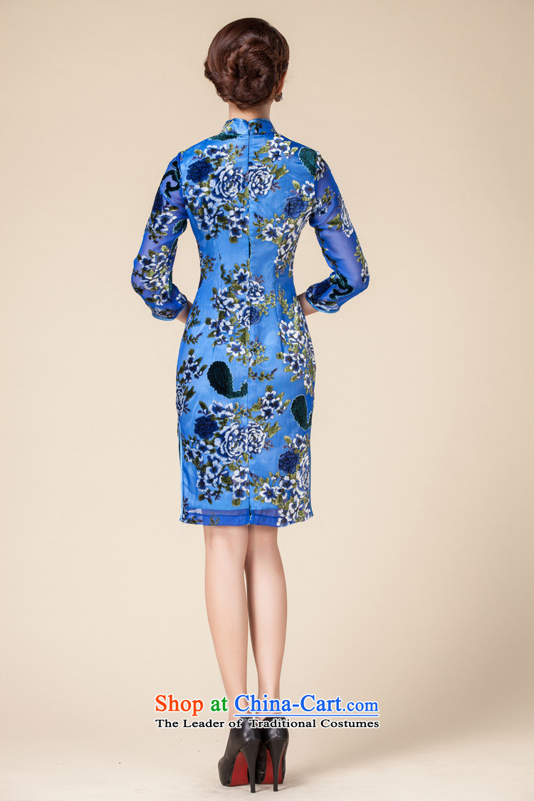 At the end of light Silk Cheongsam mother married retro cheongsam dress suit RX141723 BLUE XXL picture, prices, brand platters! The elections are supplied in the national character of distribution, so action, buy now enjoy more preferential! As soon as possible.