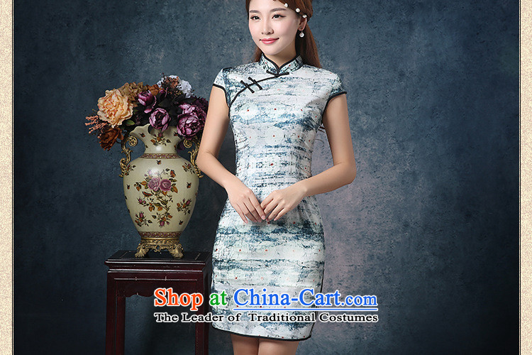 At the end of light Silk Cheongsam summer improved daily fashion sense of short of Sau San short-sleeved national China wind dresses PYMXYG007 picture color M brand, prices, picture platters! The elections are supplied in the national character of distribution, so action, buy now enjoy more preferential! As soon as possible.