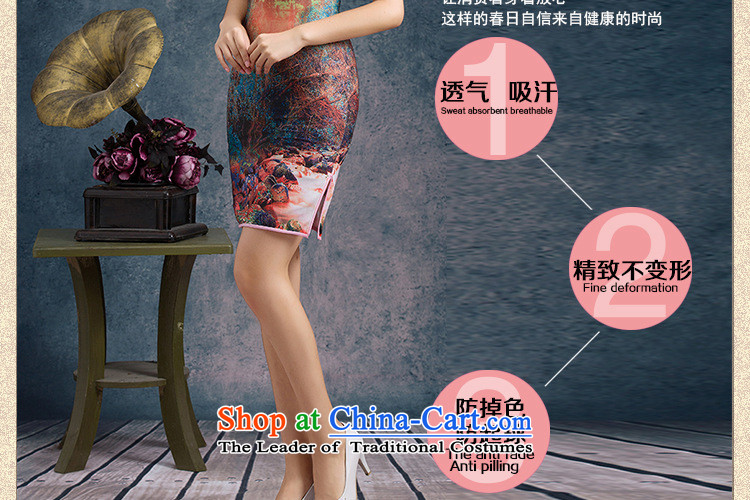 The end of the shallow stretch of Silk Cheongsam improved summer daily short of Sau San stylish temperament short-sleeved low power's skirt PYMXYG008 picture color L photo, prices, brand platters! The elections are supplied in the national character of distribution, so action, buy now enjoy more preferential! As soon as possible.