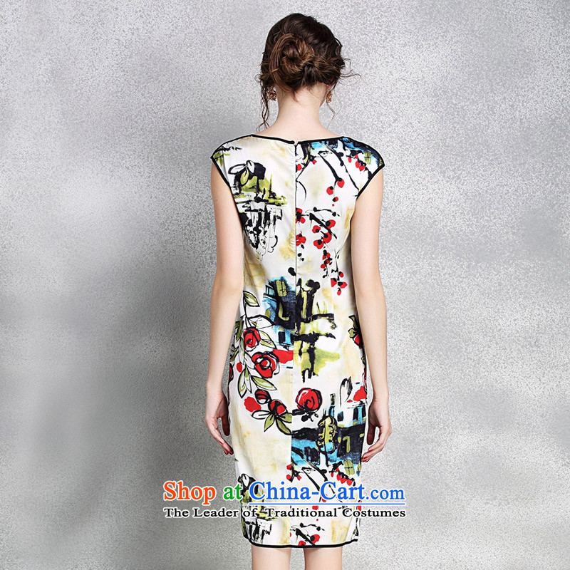 On the new summer caynova2015 for women ink stamp retro improved picture color l,caynova,,, qipao shopping on the Internet