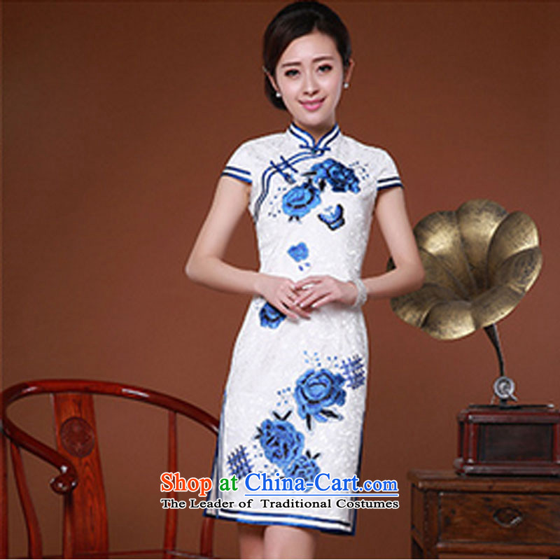 At the end of light cotton summer day-to improve qipao stylish and elegant short of Sau San ethnic video thin dresses PYMXYG138 picture color light at the end of XL, , , , shopping on the Internet