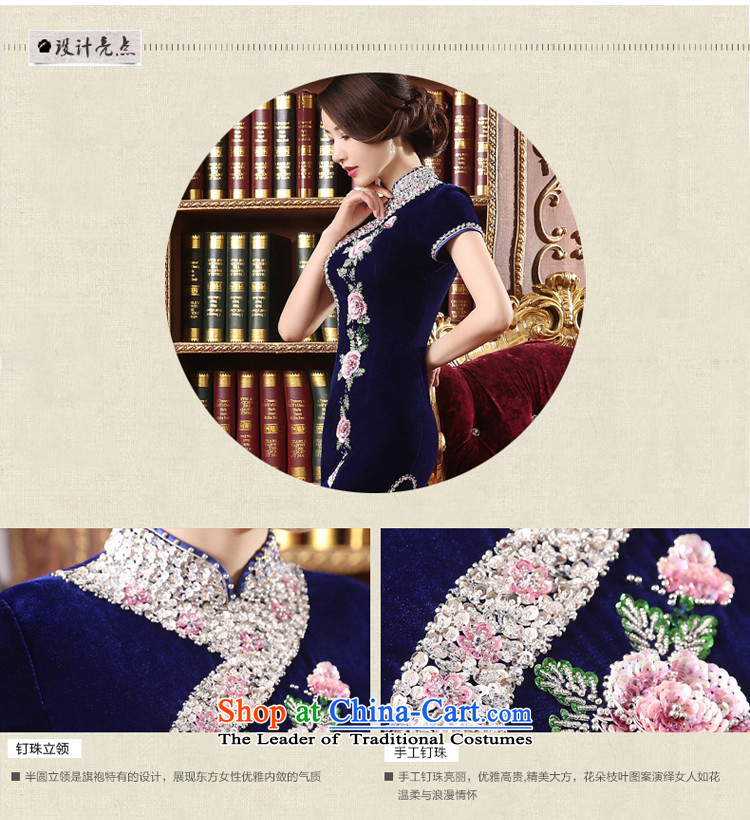 Wedding wedding dress qipao skirt Kim scouring pads installed MOM dresses in long large 2015 new) Cuff wine red 2XL Photo, prices, brand platters! The elections are supplied in the national character of distribution, so action, buy now enjoy more preferential! As soon as possible.