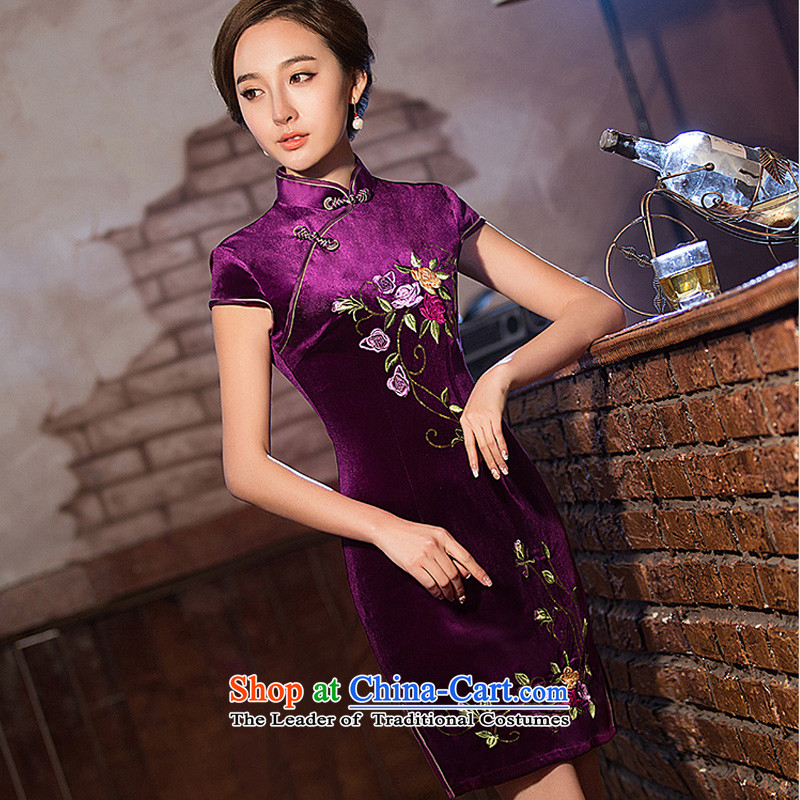 The end of the day-to-day qipao light short of Sau San scouring pads cheongsam dress WMBQ146 picture color light at the end of L, , , , shopping on the Internet