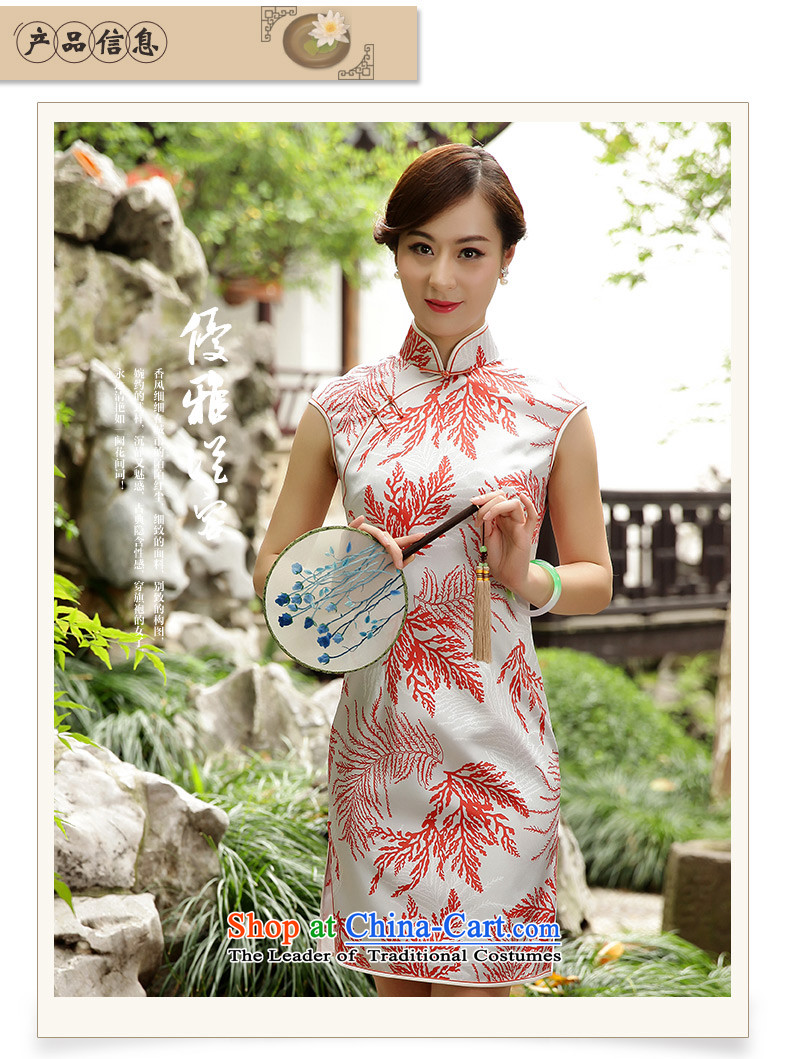The Wu female red 2015 New Silk Cheongsam dress summer Sau San-to-day Ms. improved cheongsam dress elegant stamp M picture, prices, brand platters! The elections are supplied in the national character of distribution, so action, buy now enjoy more preferential! As soon as possible.