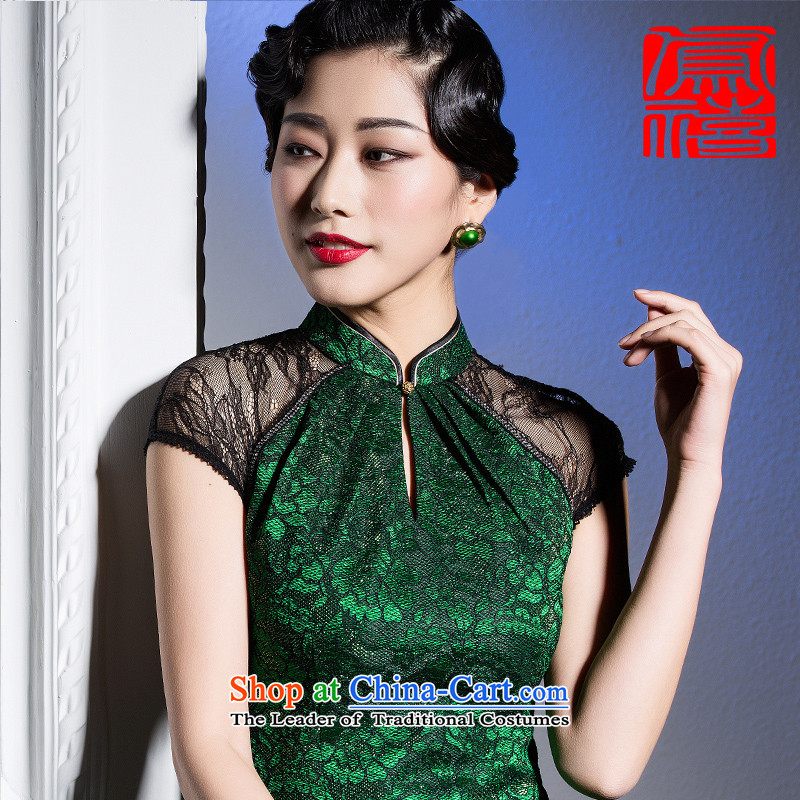 Bong-hee 2015 new upscale dress qipao stylish improved lace cheongsam dress summer 254124294 69 XL_170