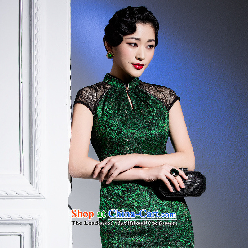 Bong-hee 2015 new upscale dress qipao stylish improved lace cheongsam dress summer 254124294 69 XL/170, Bong-hee , , , shopping on the Internet
