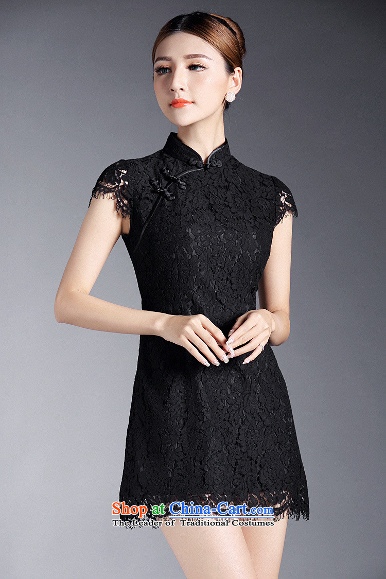 Lace cheongsam dress m.livelihood.h 2015 Amoi Tang Dynasty Chinese women improved stylish short-sleeved short of Qipao pink S-tray clip pictures, manually price, brand platters! The elections are supplied in the national character of distribution, so action, buy now enjoy more preferential! As soon as possible.