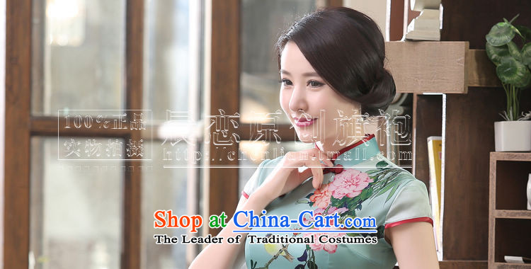 Morning new qipao Land summer short of improvement and Stylish retro herbs extract silk cheongsam dress video thin Chinese purple XXL picture, prices, brand platters! The elections are supplied in the national character of distribution, so action, buy now enjoy more preferential! As soon as possible.
