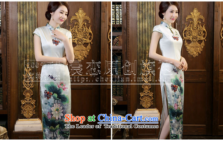 Morning new qipao land long summer short of improvement and Stylish retro silk CHINESE CHEONGSAM video sauna thin green green XXL pictures I should be grateful if you would have, prices, brand platters! The elections are supplied in the national character of distribution, so action, buy now enjoy more preferential! As soon as possible.
