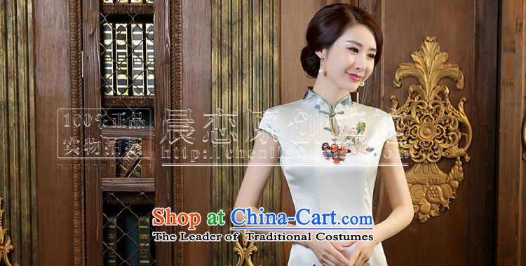 Morning new qipao land long summer short of improvement and Stylish retro silk CHINESE CHEONGSAM video sauna thin green green XXL pictures I should be grateful if you would have, prices, brand platters! The elections are supplied in the national character of distribution, so action, buy now enjoy more preferential! As soon as possible.