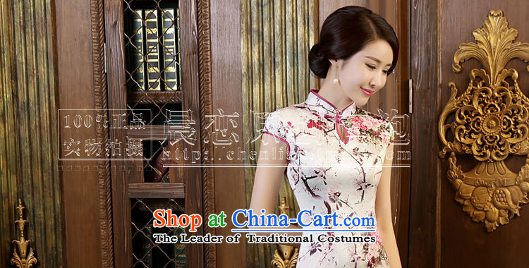 Morning new qipao land long summer short of improvement and Stylish retro silk CHINESE CHEONGSAM video sauna thin red red M picture, prices, brand platters! The elections are supplied in the national character of distribution, so action, buy now enjoy more preferential! As soon as possible.