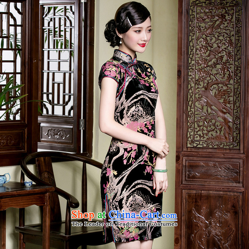 The seal of a new summer, silk burned down traditional disk deduction Sau San qipao Chinese female qipao improved dresses picture color XXL, seal decreased by , , , shopping on the Internet