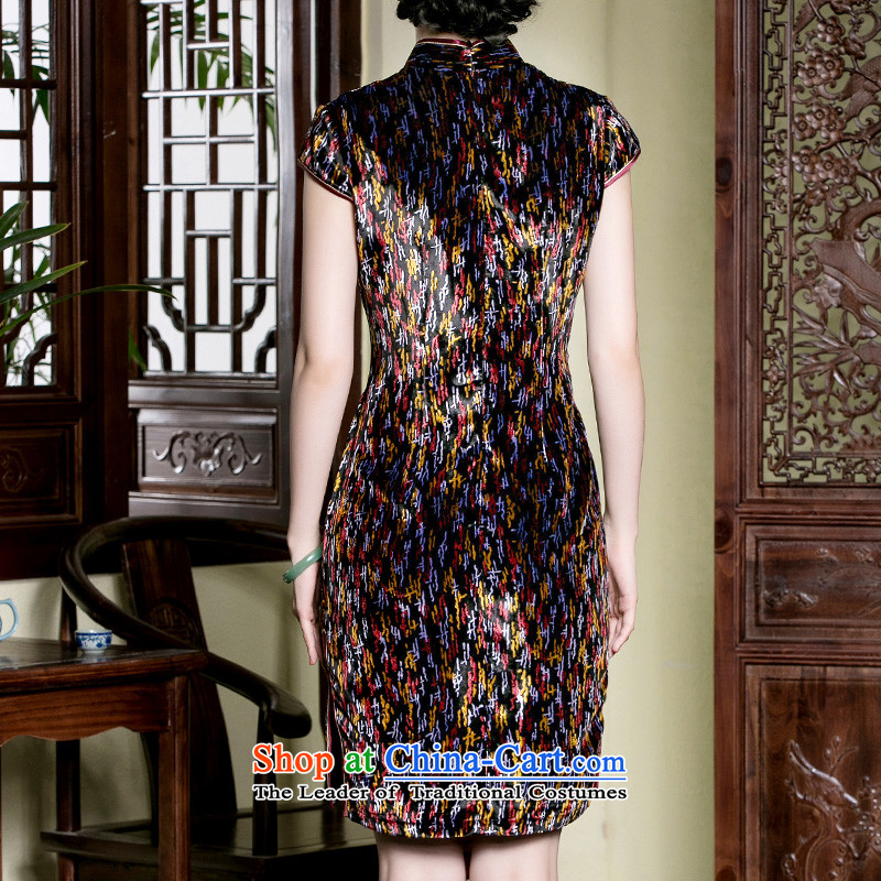 The seal of a new summer products Silk Cheongsam retro-burned elegance of the middle-aged Chinese cheongsam dress photo color XXL, seal decreased by , , , shopping on the Internet