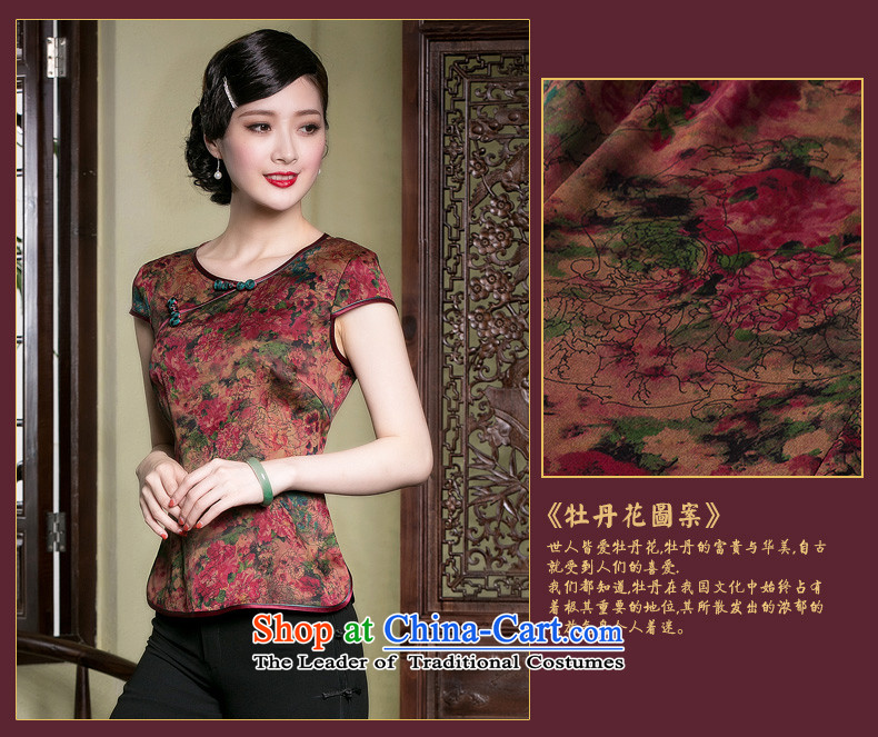 The seal of a new summer, Retro ethnic Heung-cloud yarn qipao T-shirt, Retro Silk Tang Dynasty Chinese T-shirt picture color L photo, prices, brand platters! The elections are supplied in the national character of distribution, so action, buy now enjoy more preferential! As soon as possible.