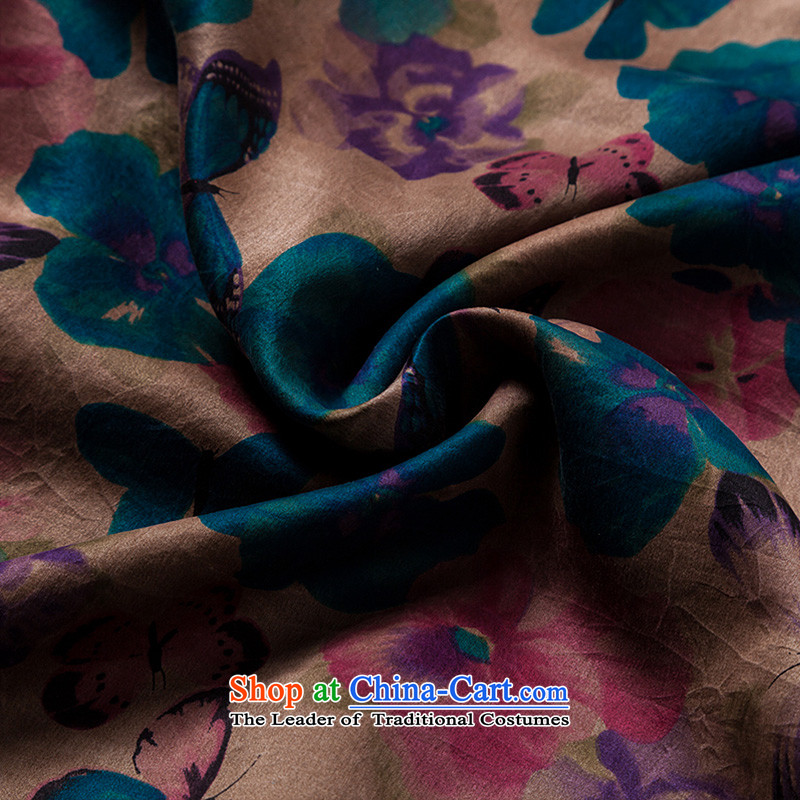 The Seal of Butterfly Dream incense cloud * silk cheongsam dress yarn, long-high-end manually upgrading Chinese women's dresses picture color M seal decreased by , , , shopping on the Internet