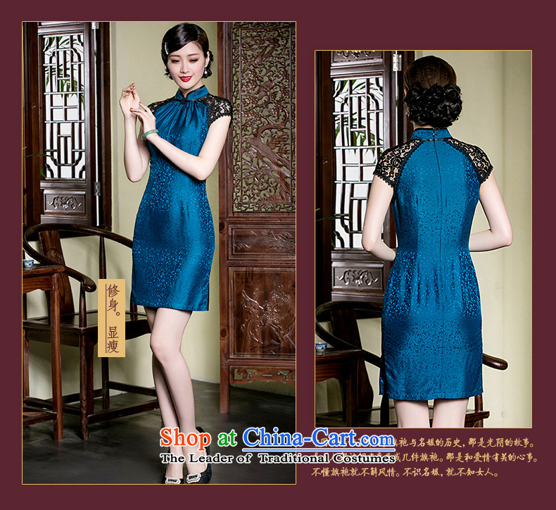 Seal of Chinese improved cheongsam dress Sau San video silk thin lace stitching aristocratic Ms. stylish colors S pictures picture cheongsam, prices, brand platters! The elections are supplied in the national character of distribution, so action, buy now enjoy more preferential! As soon as possible.