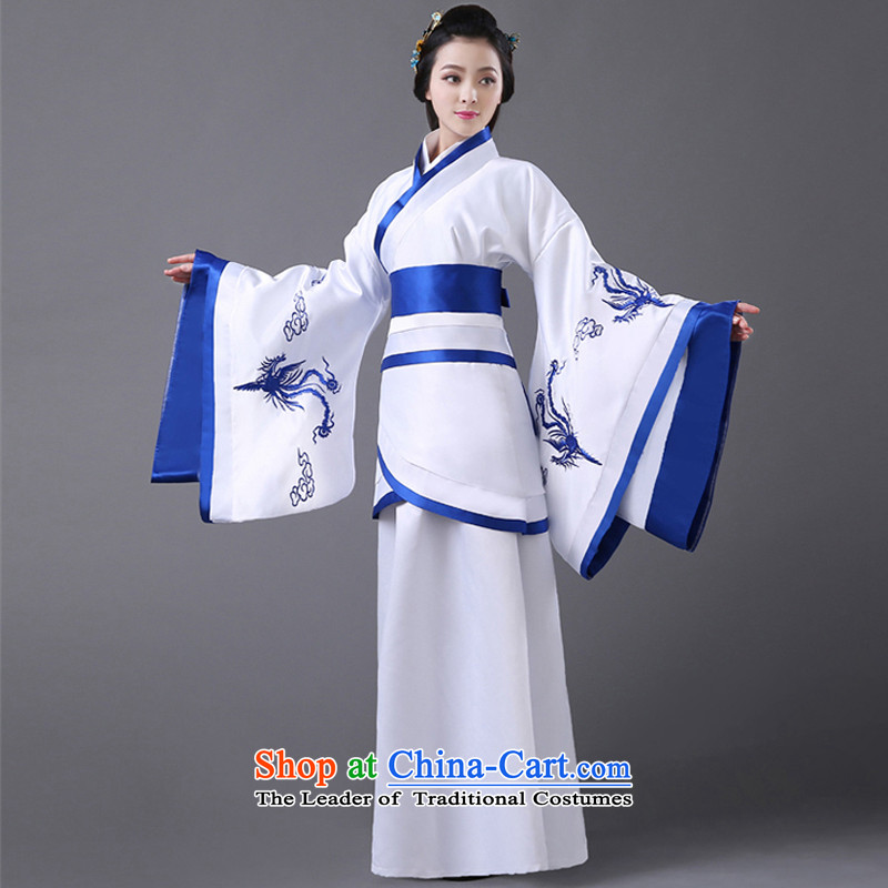 Energy Tifi Han-li hong Kong-those Tang Dynasty Chinese women to high enough wide sleeves waist chest skirt and white t-shirt, you can multi-select attributes by using the blue skirt strips are code, energy (mods tifi fil) has been pressed, online shoppin