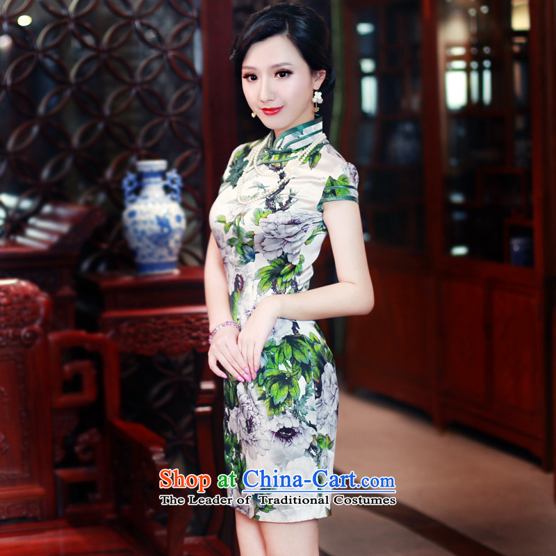 After a day of summer 2015 wind qipao new improved Silk Cheongsam antique dresses Sau San video thin 5439 Tachometer 5439 Tachometer suit after wind , , , S, shopping on the Internet