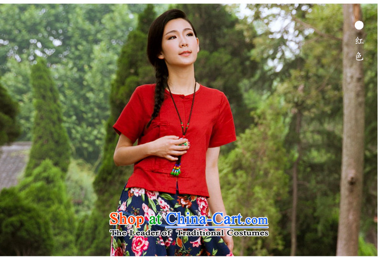 In particular ethnic 2015 Keun-young Women's Summer cotton linen Chinese clothing retro small clothes improved Tang dynasty short plate fasteners shirt RED M picture, prices, brand platters! The elections are supplied in the national character of distribution, so action, buy now enjoy more preferential! As soon as possible.