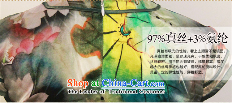 After 2015 Summer wind new Stylish retro short-sleeved sauna Silk Cheongsam Silk Cheongsam 5434 5434 suits women XL Photo, prices, brand platters! The elections are supplied in the national character of distribution, so action, buy now enjoy more preferential! As soon as possible.