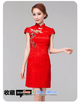 Jia Mei flower  2015 Red bride qipao marriage bows services spend short of retro embroidery qipao 6616# improved wedding dress female red XL Photo, prices, brand platters! The elections are supplied in the national character of distribution, so action, buy now enjoy more preferential! As soon as possible.