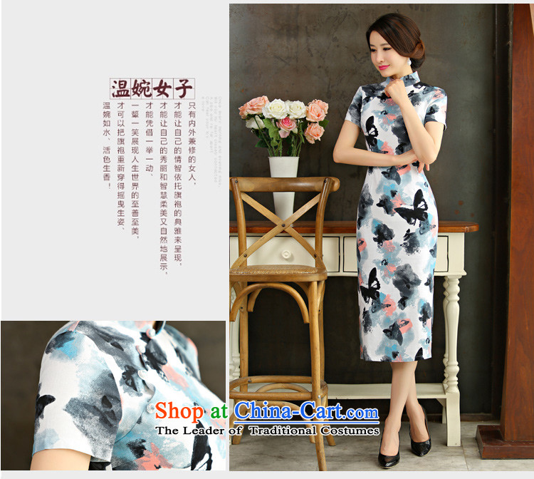 The Champs Elysees to Cayman         2015 Summer retro graphics in Short Thin Sau San large cuff improved linen long skirt #9007 qipao 9008# MUI XXL pictures green, prices, brand platters! The elections are supplied in the national character of distribution, so action, buy now enjoy more preferential! As soon as possible.