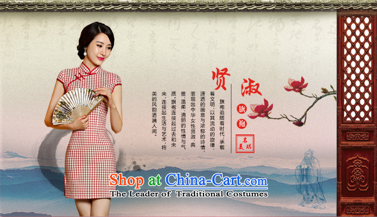 Xiangxue terrace for summer 2015 new stylish art nouveau improved Ms. latticed summer cheongsam dress short of female 9105 Red S picture, prices, brand platters! The elections are supplied in the national character of distribution, so action, buy now enjoy more preferential! As soon as possible.