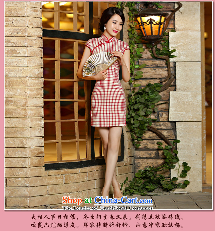 Xiangxue terrace for summer 2015 new stylish art nouveau improved Ms. latticed summer cheongsam dress short of female 9105 Red S picture, prices, brand platters! The elections are supplied in the national character of distribution, so action, buy now enjoy more preferential! As soon as possible.