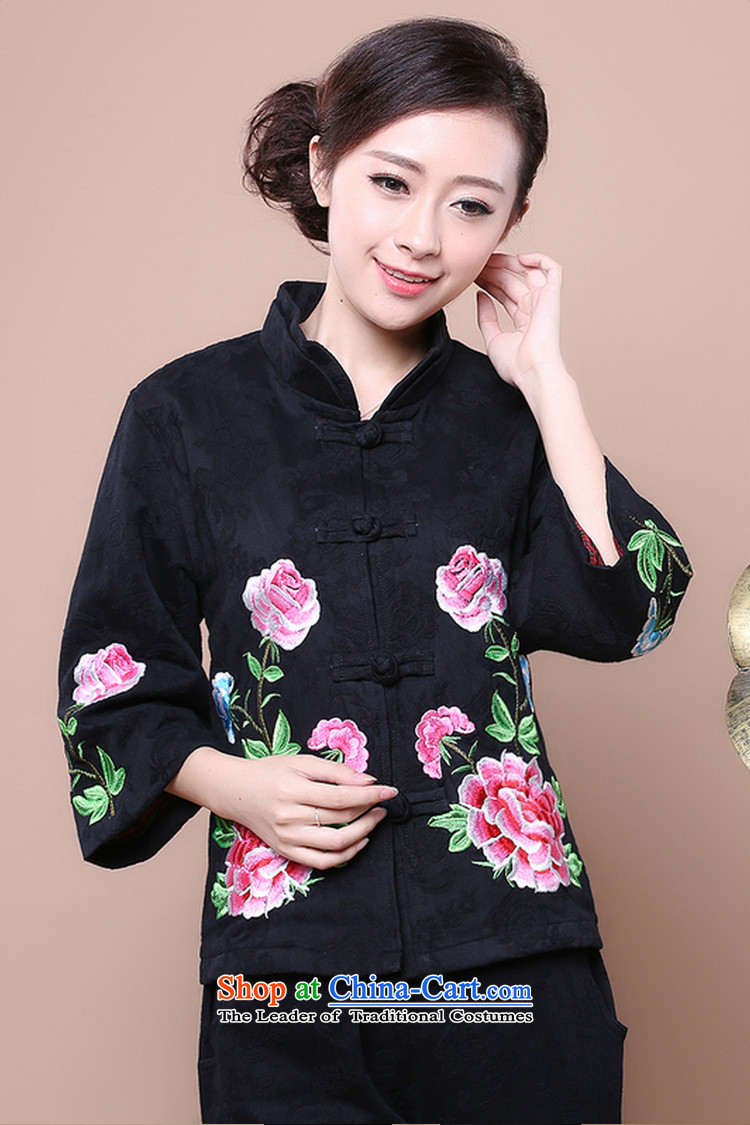 In the autumn of 2015 on hay new wide Female Body cotton and stylish decorated jacquard Tang Jacket Kit can sell black XXXL picture, prices, brand platters! The elections are supplied in the national character of distribution, so action, buy now enjoy more preferential! As soon as possible.
