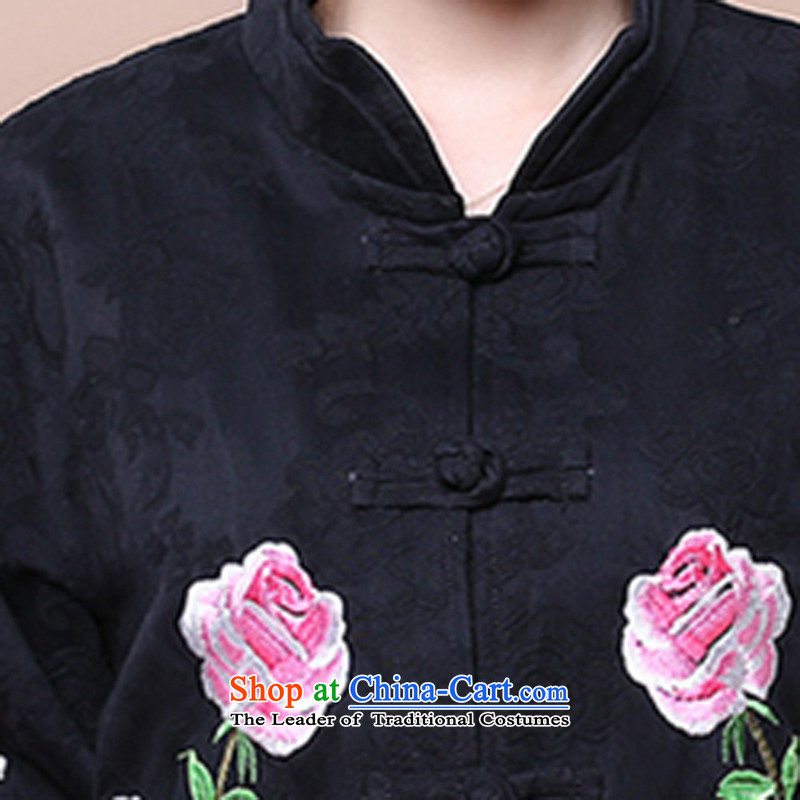 In the autumn of 2015 on hay new wide Female Body cotton and stylish decorated jacquard Tang Jacket Kit can sell black XXXL, Hee-XINI () , , , shopping on the Internet
