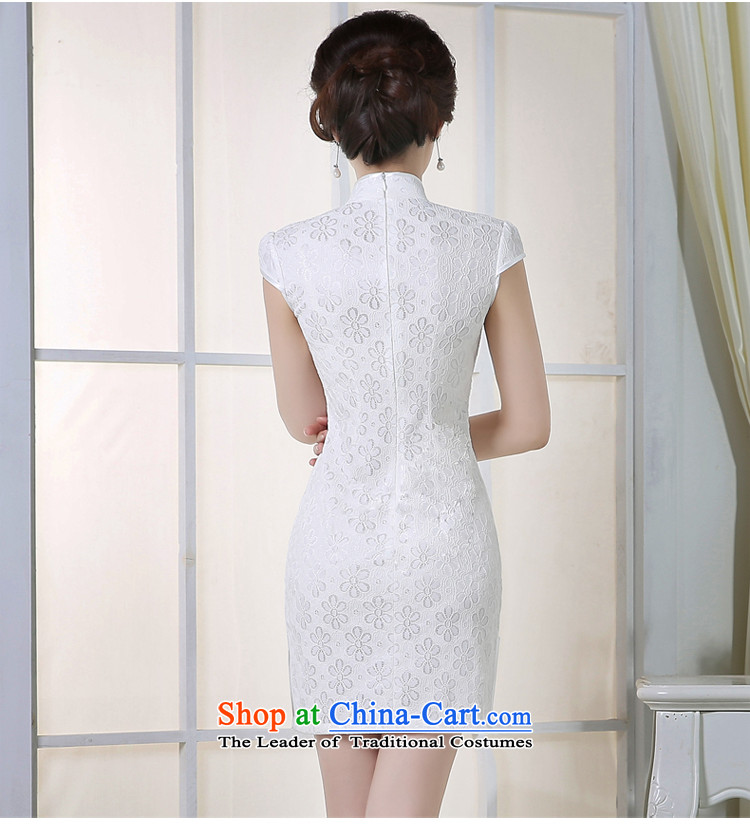 Taylor Martin 2015 daily qipao new teenage beauty summer graphics large short, thin Round Solid Color improved stylish enough dresses White XXL picture, prices, brand platters! The elections are supplied in the national character of distribution, so action, buy now enjoy more preferential! As soon as possible.