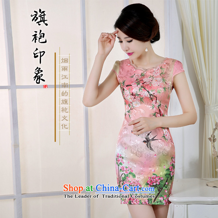 The new 2015 Martin Taylor cheongsam dress summer improved retro sexy temperament large graphics thin short of Sau San daily cheongsam pink SAIKA XXL picture, prices, brand platters! The elections are supplied in the national character of distribution, so action, buy now enjoy more preferential! As soon as possible.