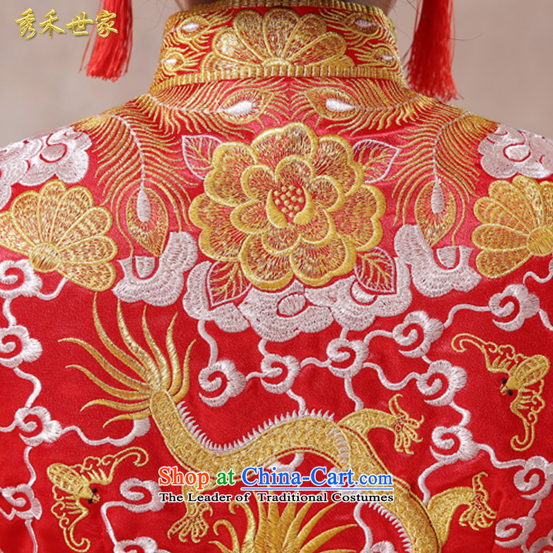 Sau Wo saga longfeng use 2015 Chinese marriages bows services spring and summer gown skirt use 5 Fook-Soo Yong-hee-service wo Sau San video large red M of thin, Sau Wo family shopping on the Internet has been pressed.