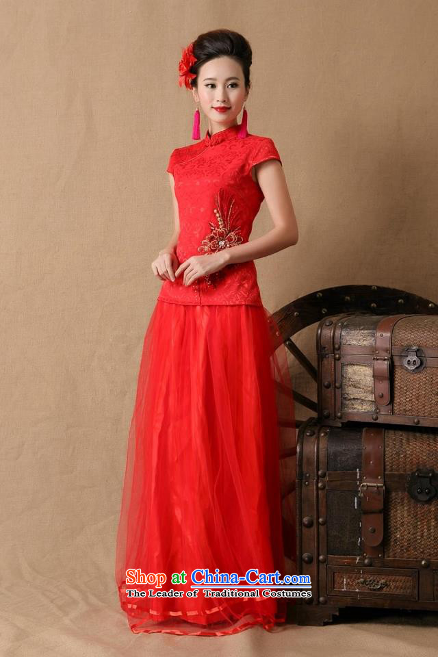 The new 2015 topology magic marriages gift qipao skirt red long bows and stylish evening dresses red XL Photo, prices, brand platters! The elections are supplied in the national character of distribution, so action, buy now enjoy more preferential! As soon as possible.