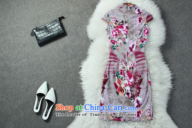 Edge 2015 European sites Yanta new summer for women is pressed flowers stamp of the forklift truck qipao 1172 color pictures of the Sau San XL Photo, prices, brand platters! The elections are supplied in the national character of distribution, so action, buy now enjoy more preferential! As soon as possible.