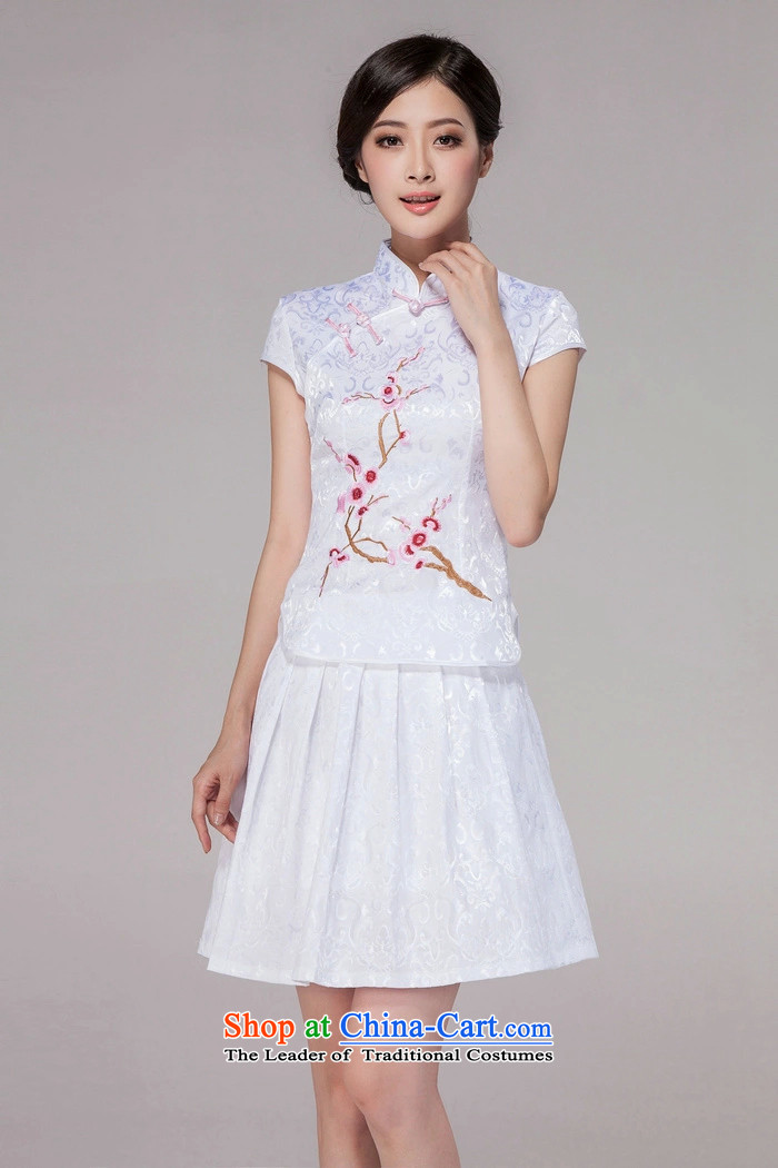Siu Yan retro style qipao two kits for summer 2015 new everyday dress ruyi breasted dress White XL Photo, prices, brand platters! The elections are supplied in the national character of distribution, so action, buy now enjoy more preferential! As soon as possible.