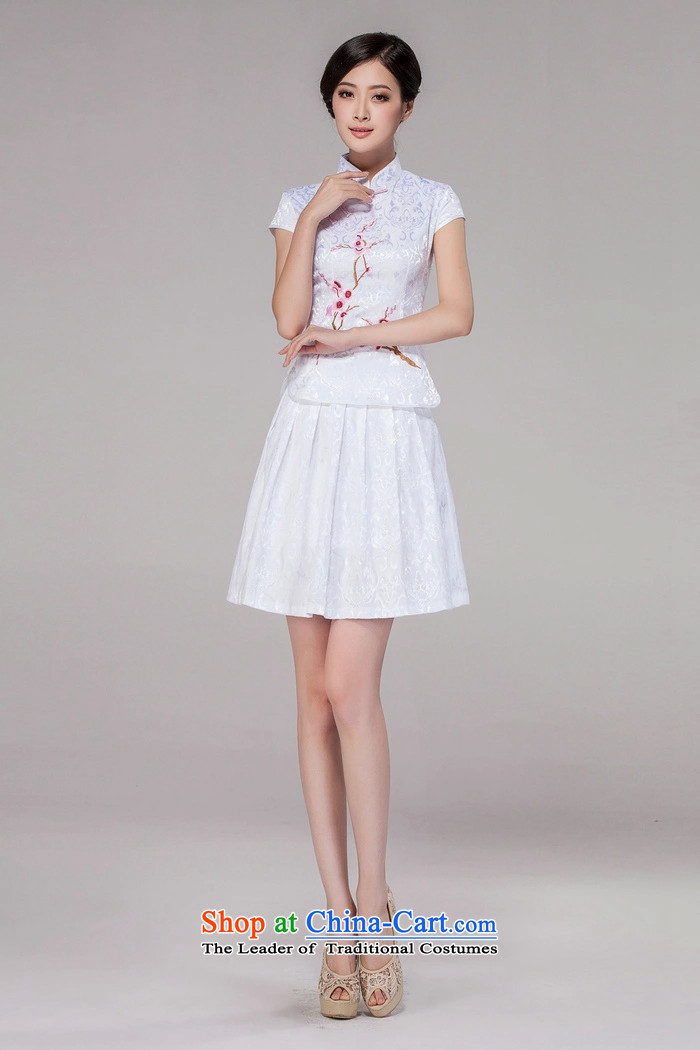 Siu Yan retro style qipao two kits for summer 2015 new everyday dress ruyi breasted dress White XL Photo, prices, brand platters! The elections are supplied in the national character of distribution, so action, buy now enjoy more preferential! As soon as possible.
