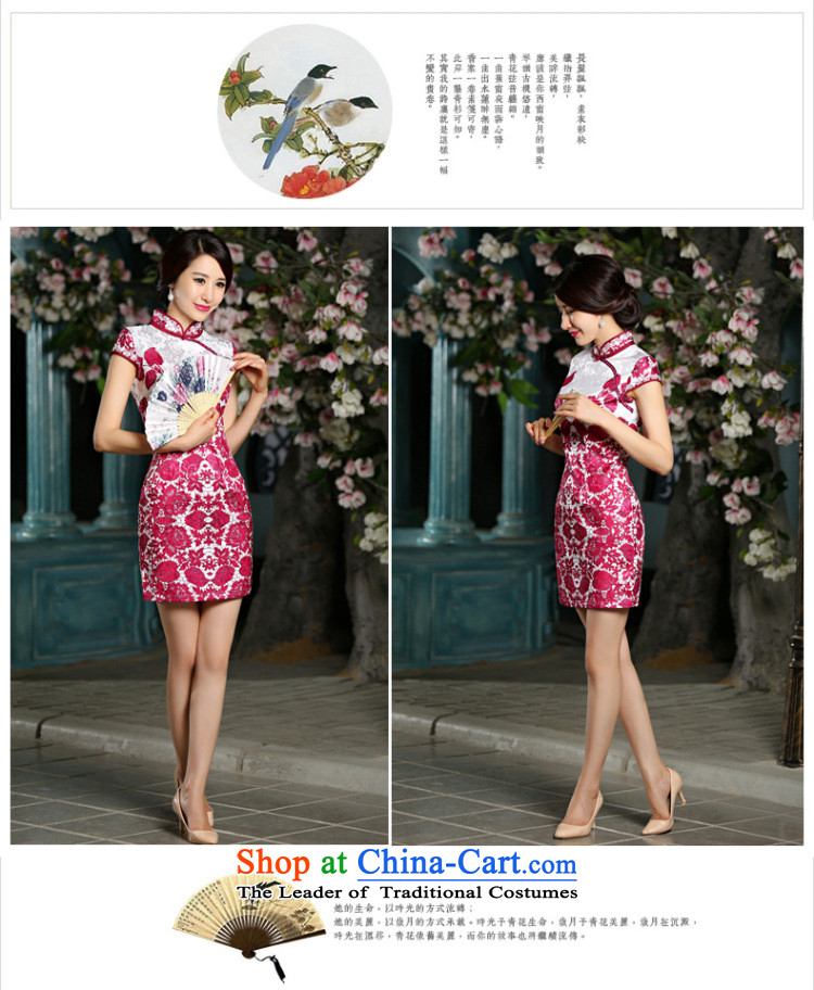 The leading edge of the YI I 2015 new women's retro short of porcelain Sau San qipao skirt dresses 9025 Red XL Photo, prices, brand platters! The elections are supplied in the national character of distribution, so action, buy now enjoy more preferential! As soon as possible.