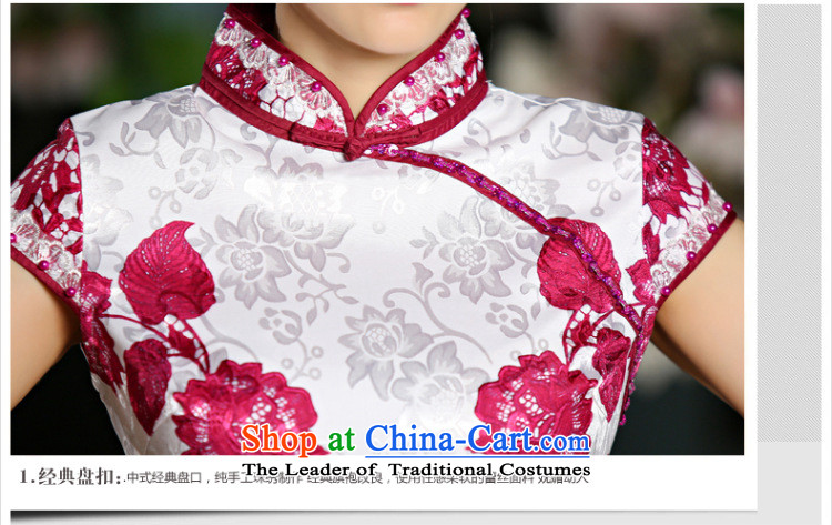The leading edge of the YI I 2015 new women's retro short of porcelain Sau San qipao skirt dresses 9025 Red XL Photo, prices, brand platters! The elections are supplied in the national character of distribution, so action, buy now enjoy more preferential! As soon as possible.