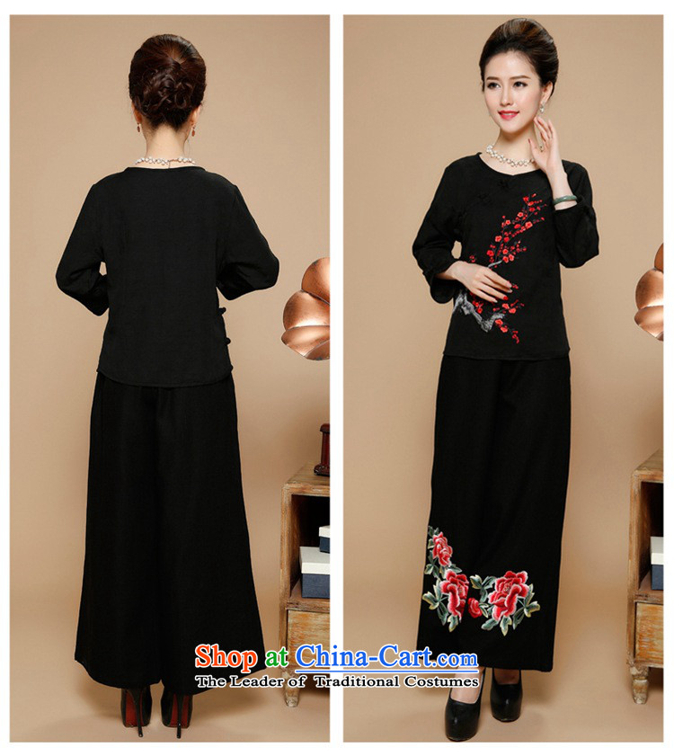 The mother with large-hee code women in spring and autumn 2015 new for women China wind improved stamp Tang Dynasty Package Women cheongsam autumn and winter Blue Kit. XXL picture, prices, brand platters! The elections are supplied in the national character of distribution, so action, buy now enjoy more preferential! As soon as possible.
