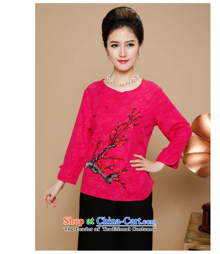 The mother with large-hee code women in spring and autumn 2015 new for women China wind improved stamp Tang Dynasty Package Women cheongsam autumn and winter Blue Kit. XXL picture, prices, brand platters! The elections are supplied in the national character of distribution, so action, buy now enjoy more preferential! As soon as possible.