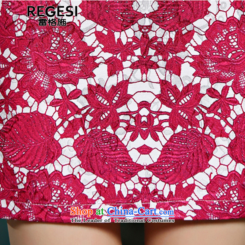 Mine Gorsch 2015 new retro short of porcelain cheongsam dress 9025 Sau San red , L, Craig REGESI facilities () , , , shopping on the Internet