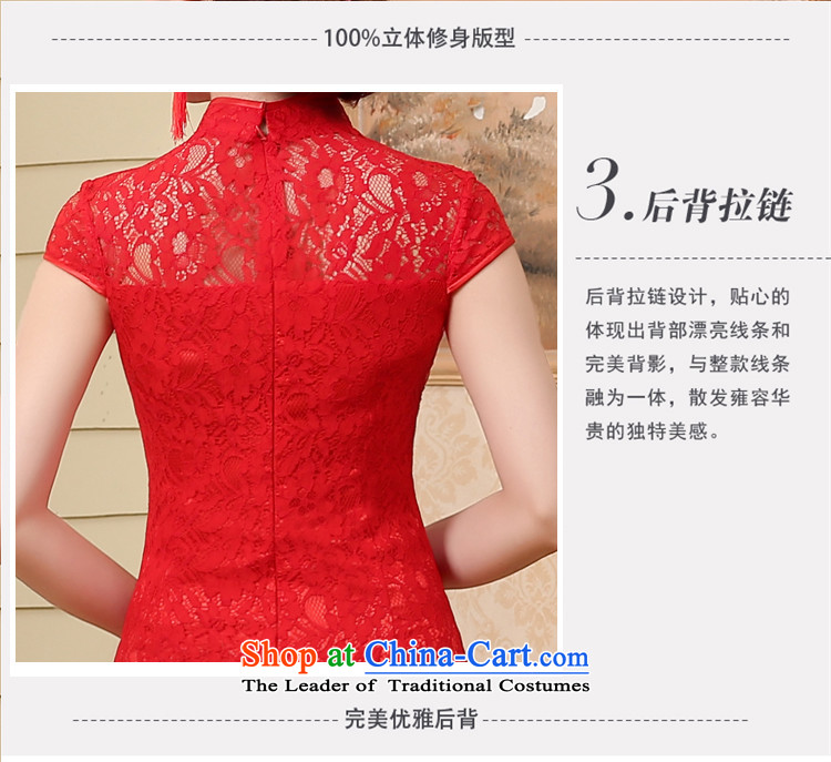 7 7 color tone 2015 Summer new marriages wedding dresses qipao services bows red crowsfoot Q001 Sau San red short) XL Photo, prices, brand platters! The elections are supplied in the national character of distribution, so action, buy now enjoy more preferential! As soon as possible.