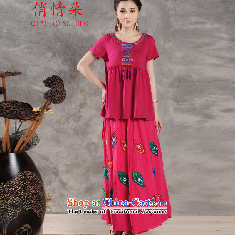 For the love of a new summer 2015 stylish embroidered dress embroidery ethnic body female wild skirts are code, is green of the Flower (QIAO QING DUO) , , , shopping on the Internet