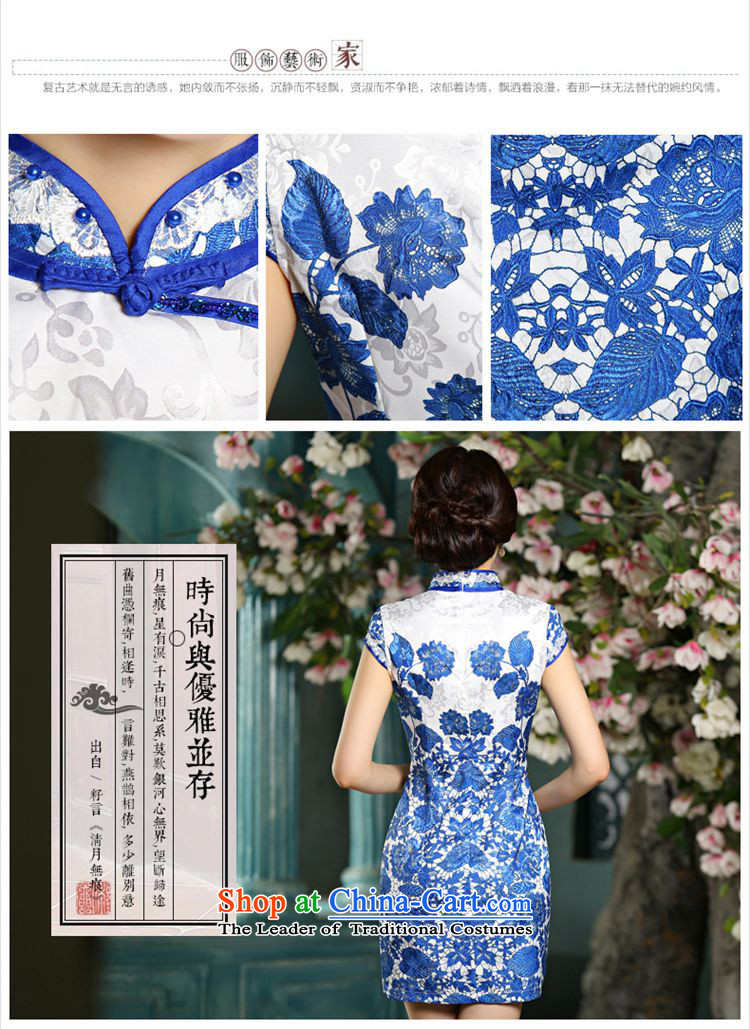The 2015 summer, pickup cheongsam dress is traversed by the improved retro China wind porcelain short of high-end cheongsam dress daily Sau San short-sleeved go qipao female RED M picture, prices, brand platters! The elections are supplied in the national character of distribution, so action, buy now enjoy more preferential! As soon as possible.