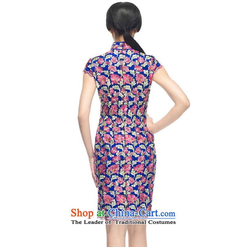 Rui or Silk Cheongsam short-sleeved lace slimming shell dresses 2015 new products and stylish and well refined China Wind , therefore, purple qipao Cheung shopping on the Internet has been pressed.